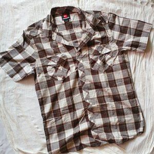Quiksilver | Brown Plaid Button Down